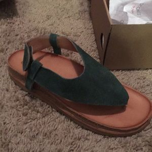 Olive green thong sandal
